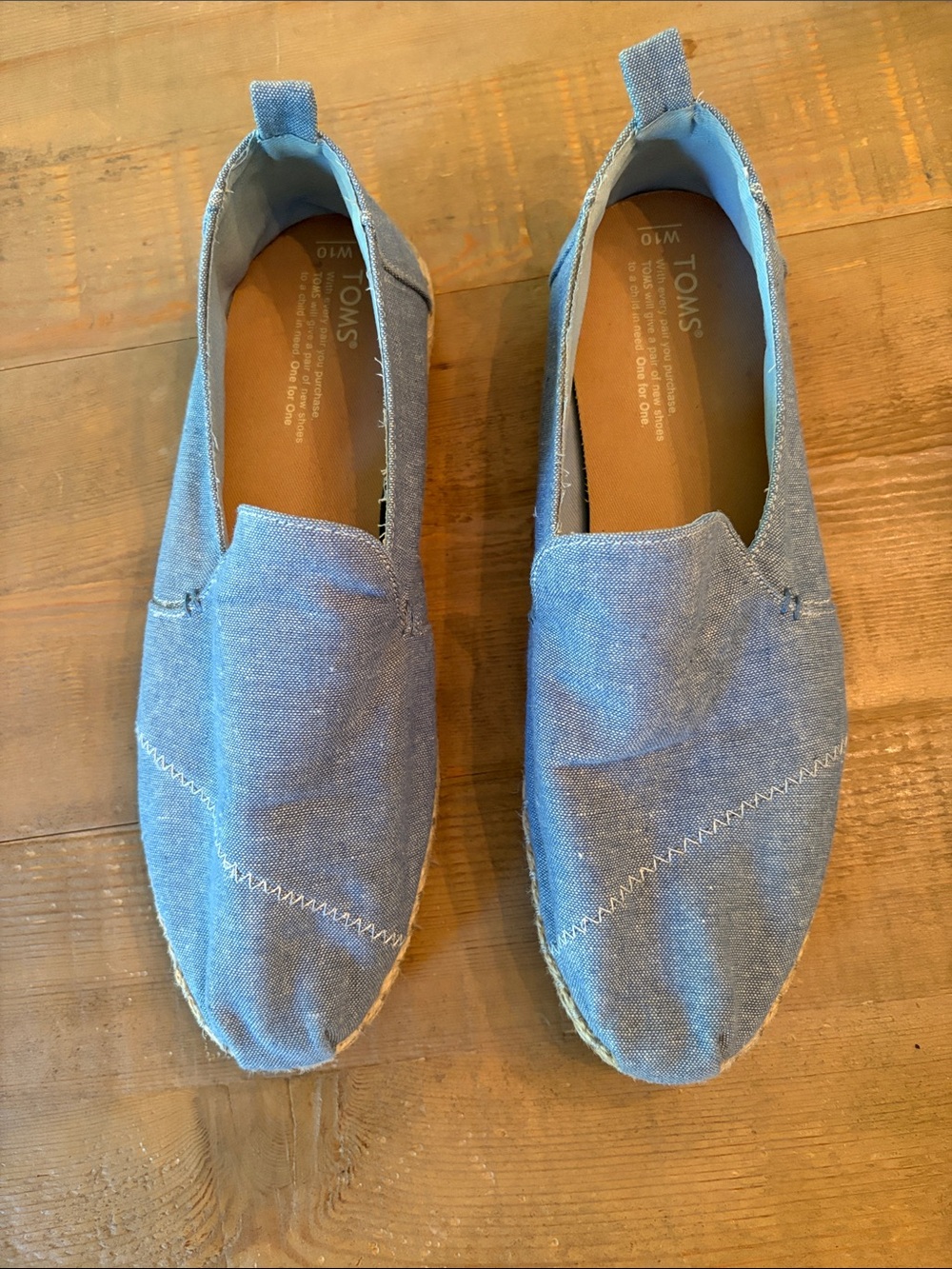 TOMS Chambray Blue Espadrille